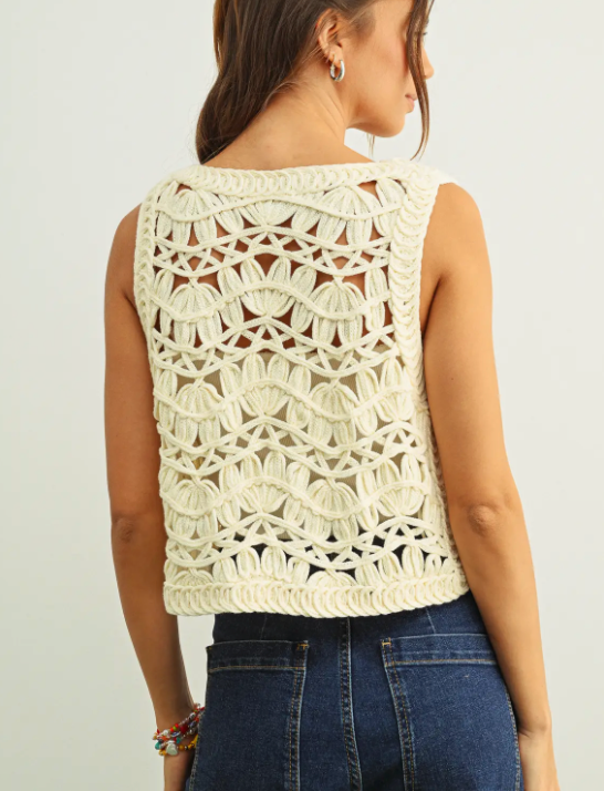 Venessa Crochet Vest ( Two Colors)