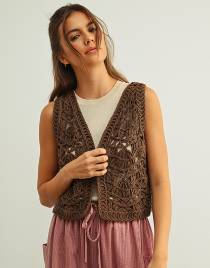 Venessa Crochet Vest ( Two Colors)