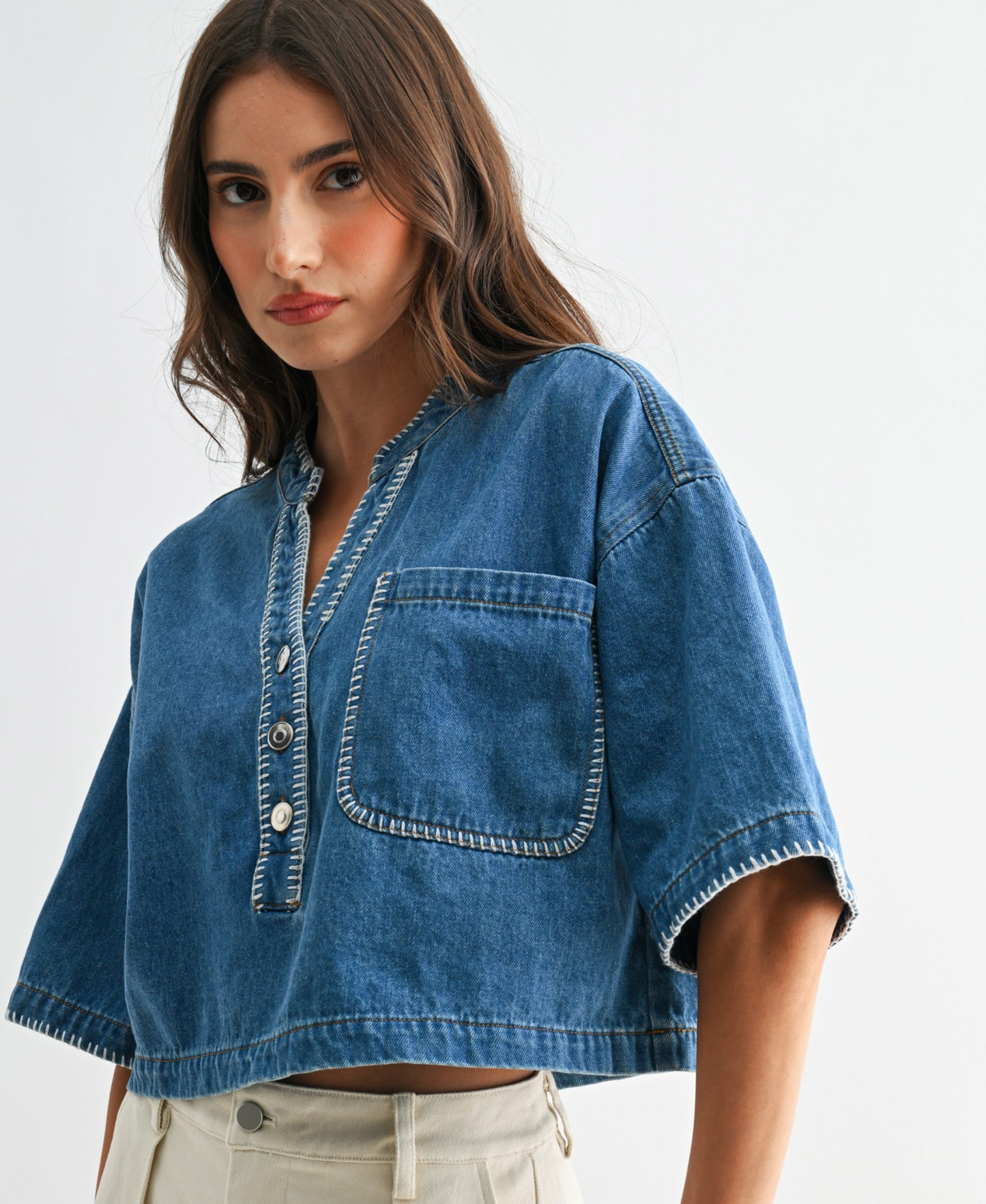 Nora Denim Top