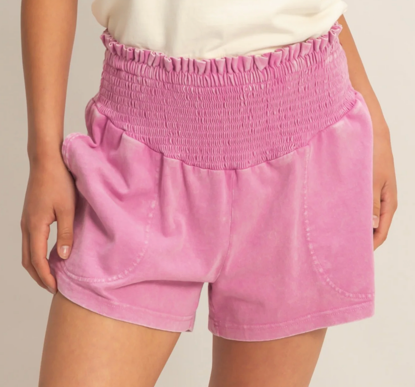 Jessica Smocked Waist Short (Four Colors)*