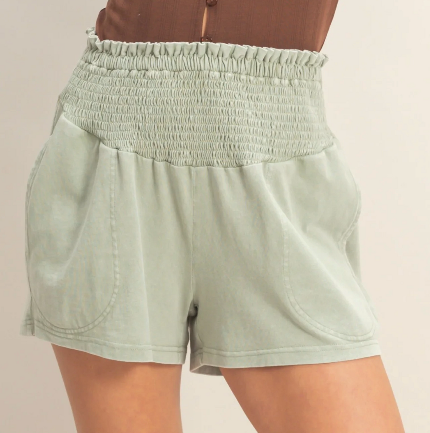 Jessica Smocked Waist Short (Four Colors)*