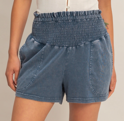 Jessica Smocked Waist Short (Four Colors)*