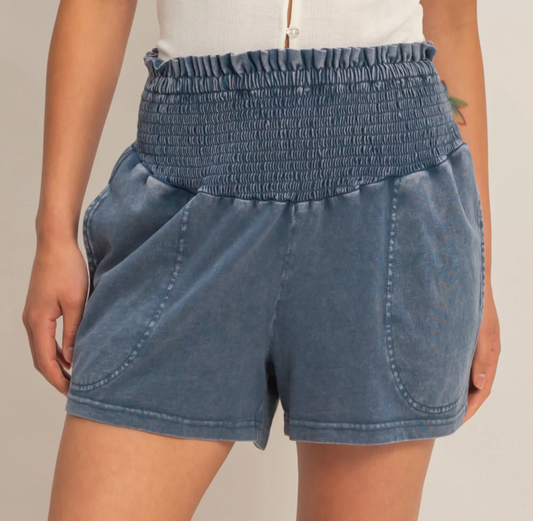 Jessica Smocked Waist Short (Four Colors)*