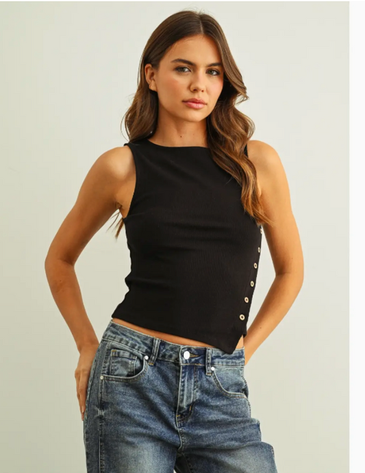 Jessica Button Side Tank