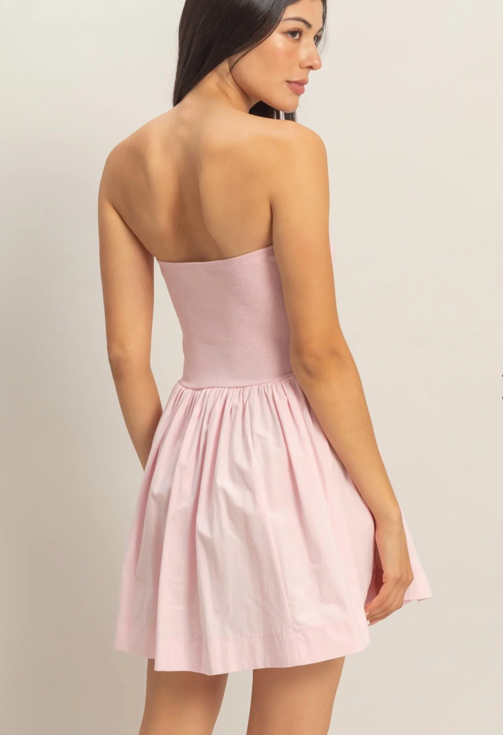 Maggie Strapless Flowy Mini Dress