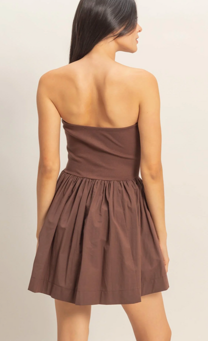 Maggie Strapless Flowy Mini Dress