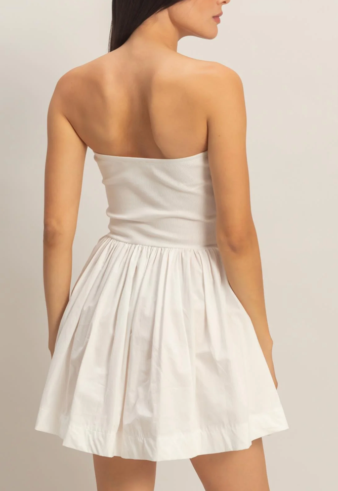 Maggie Strapless Flowy Mini Dress