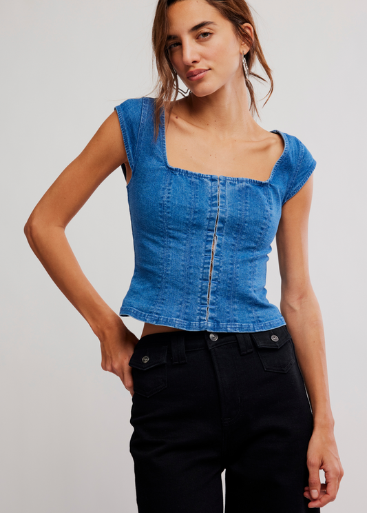 Marilyn Denim Corset*