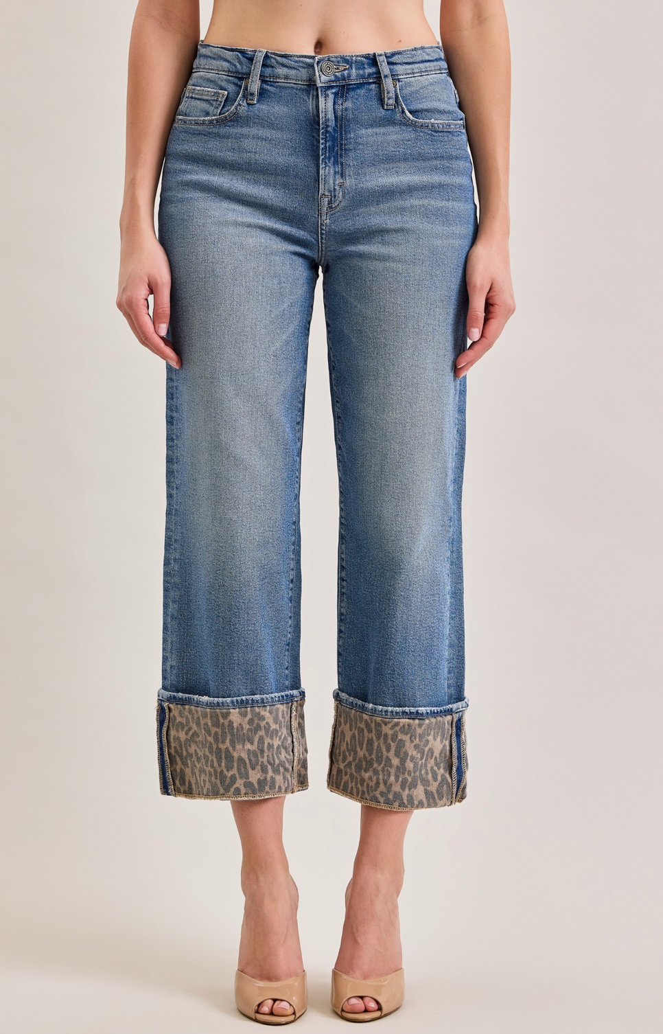 Logan Cheetah Cuff Jean