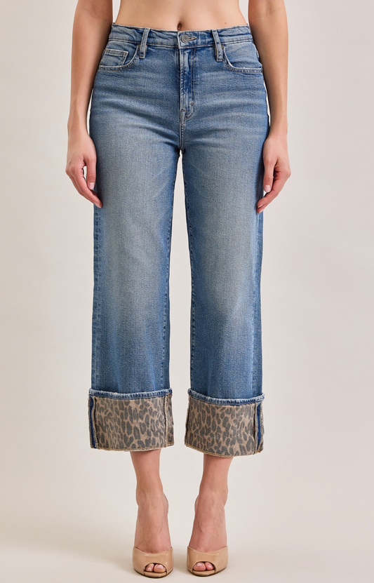 Logan Cheetah Cuff Jean