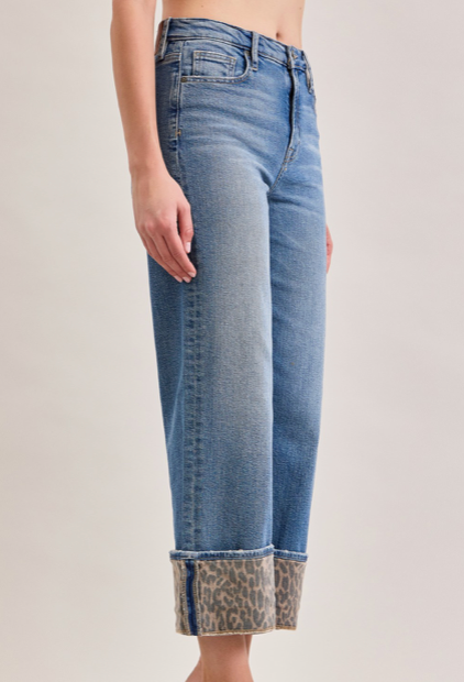 Logan Cheetah Cuff Jean