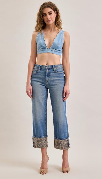 Logan Cheetah Cuff Jean