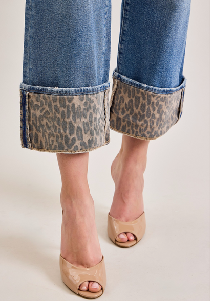 Logan Cheetah Cuff Jean