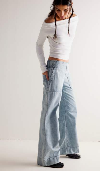 Breezy Denim Pull On* (Two Colors)