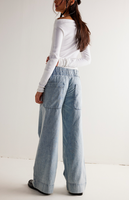 Breezy Denim Pull On* (Two Colors)