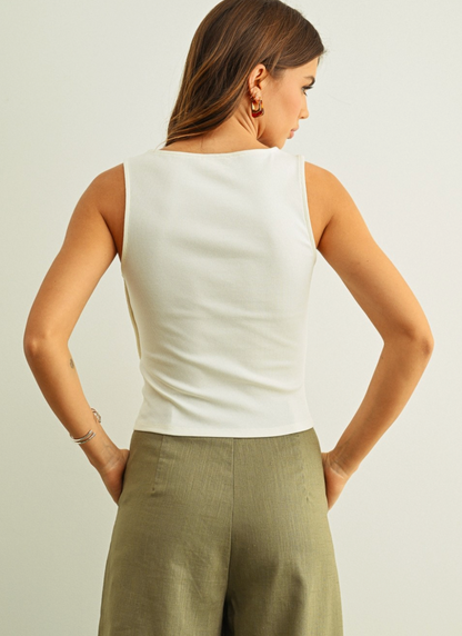 Jessica Button Side Tank