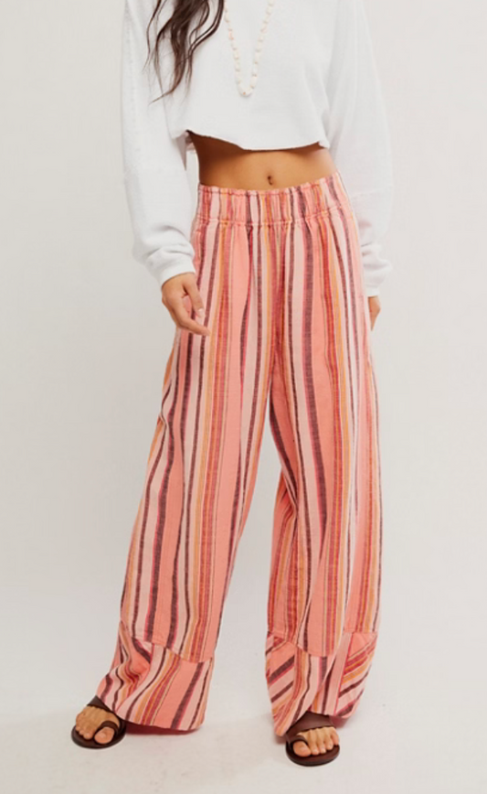 Days End Solar Linen Stripe Pant*