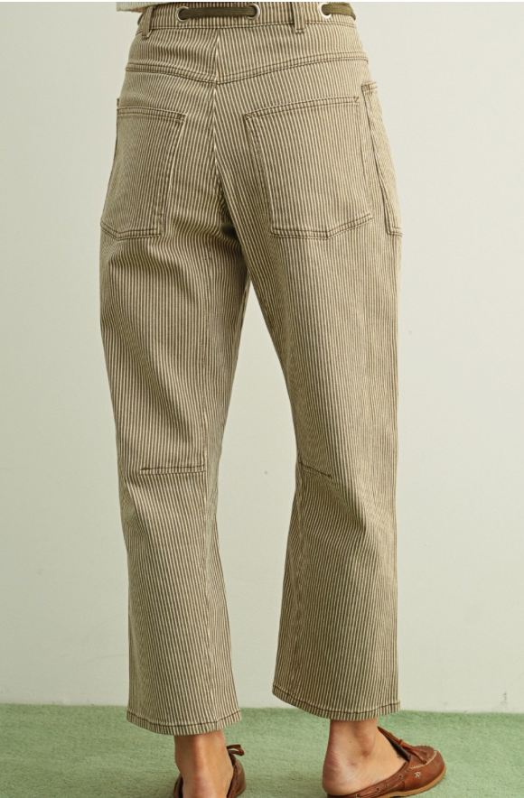 Stacey Striped Barrel Pant