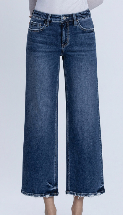 Reagan Mid Rise Wide Leg Jean