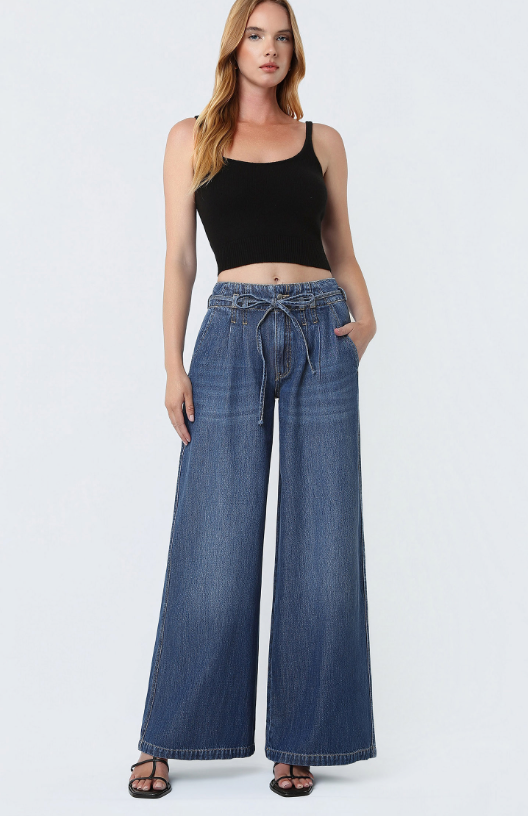 Remi Pleated Tie Waist Pant