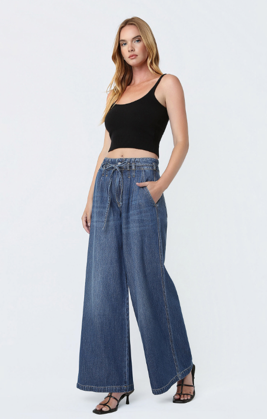 Remi Pleated Tie Waist Pant