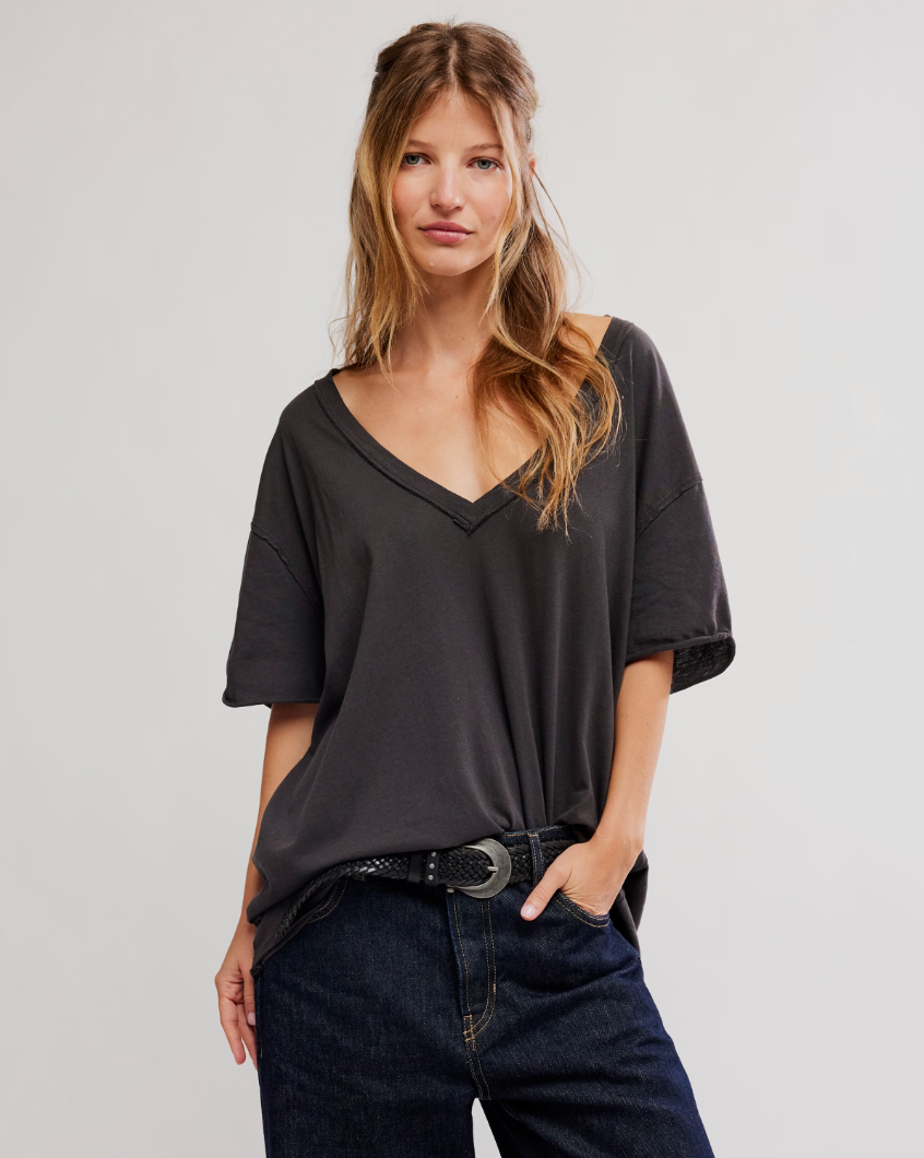 Nina Tee V Neck Top