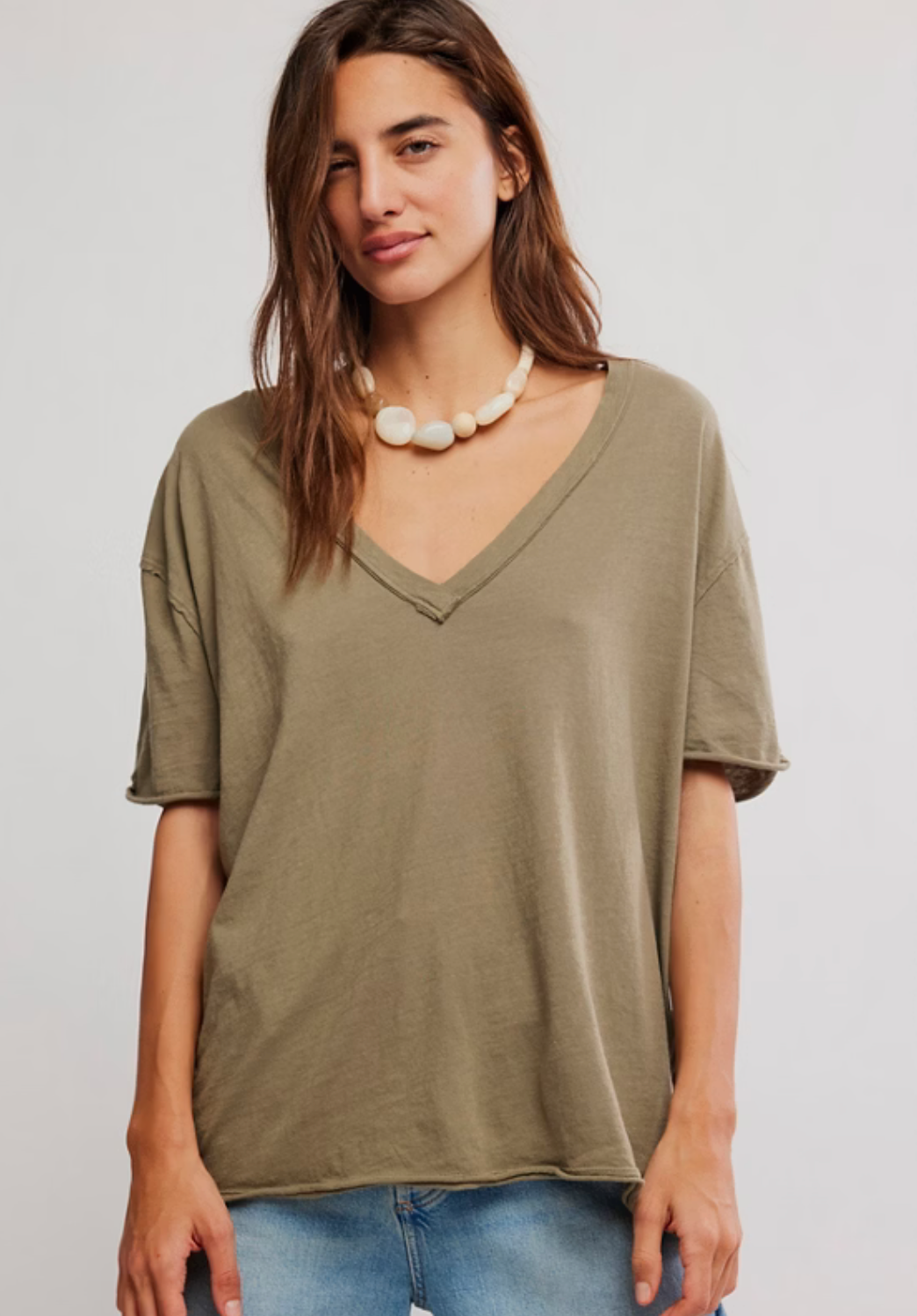 Nina Tee V Neck Top