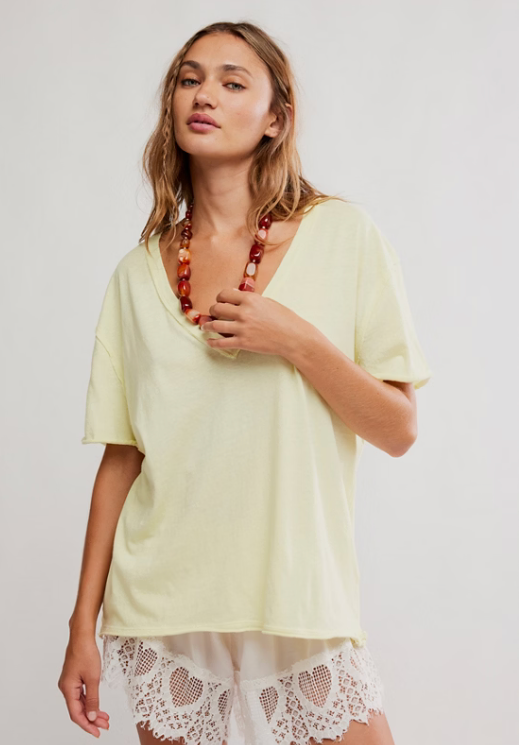 Nina Tee V Neck Top