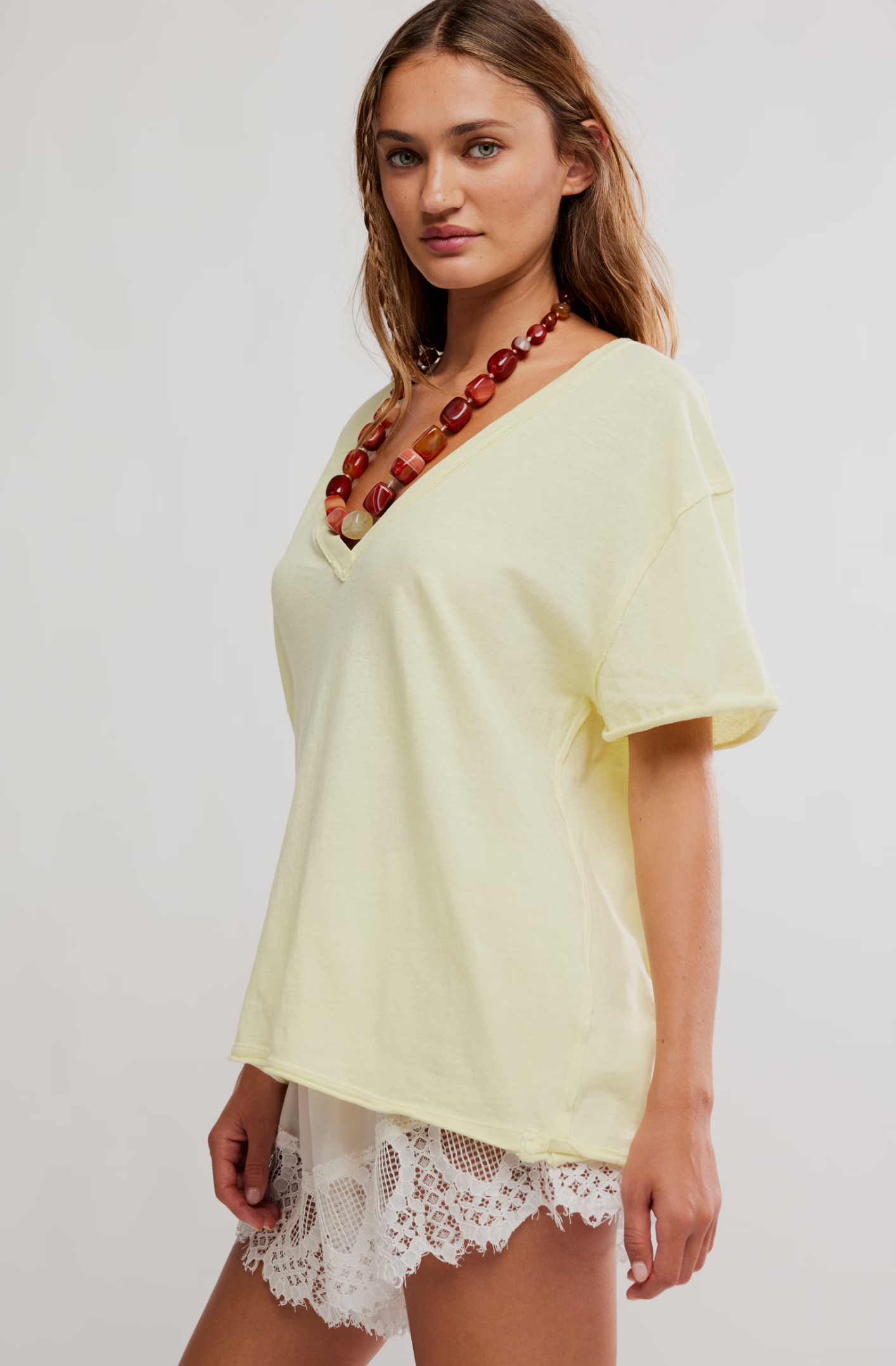 Nina Tee V Neck Top