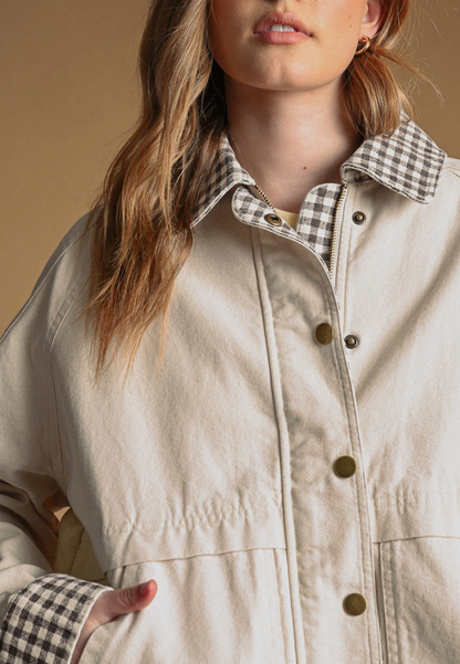 Scarlett Gingham Collard Jacket