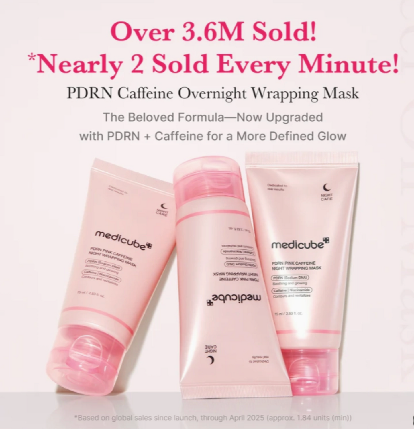 Medicube PDRN Pink Caffeine Overnight Wrapping Mask