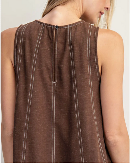 Linen Sleeveless Top
