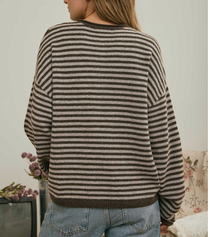Millie Henley Stripe Sweater (Three Colors)