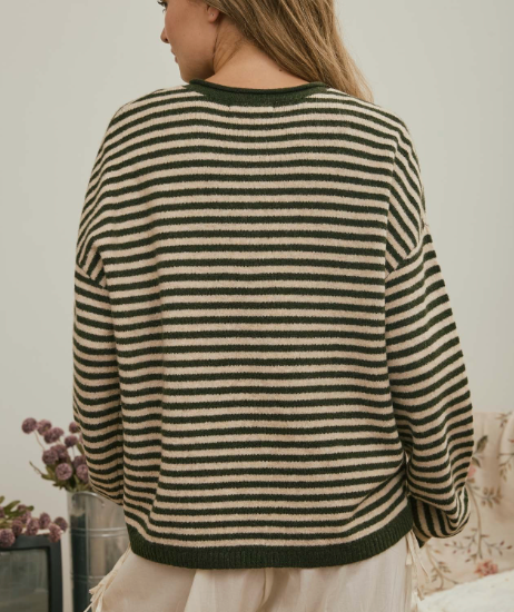 Millie Henley Stripe Sweater (Three Colors)