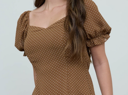 Marley Sweetheart Puff Sleeve Dress