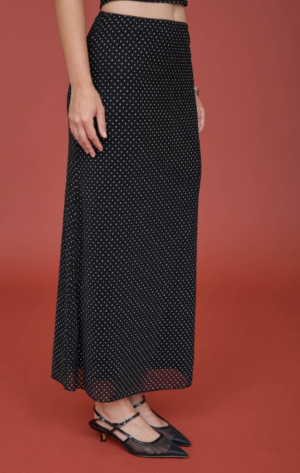 Mabel Pokla Dot Mesh Skirt