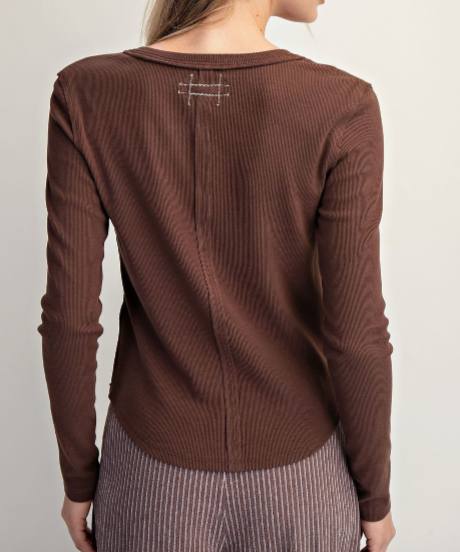 Henley Button Top