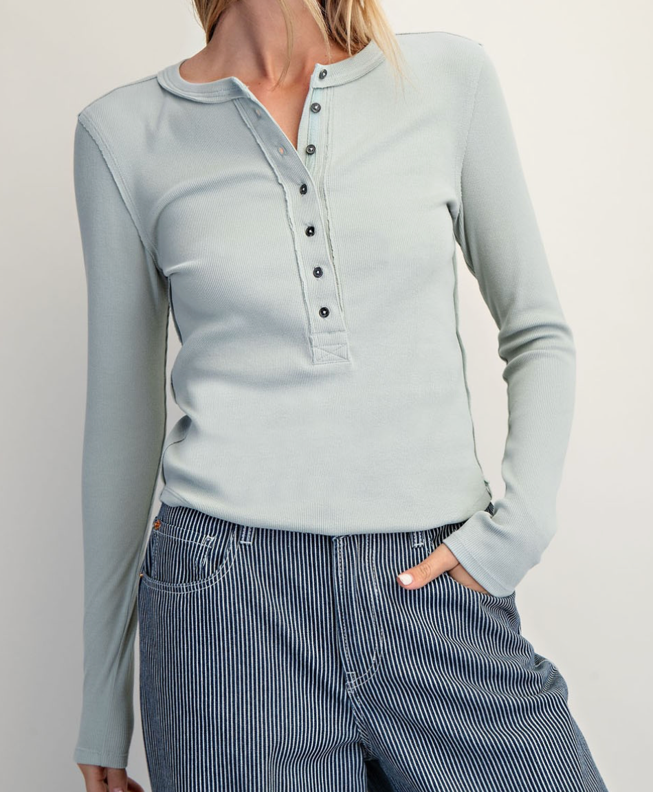 Henley Button Top