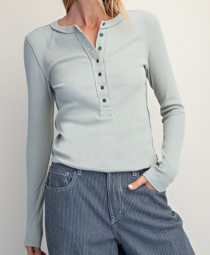 Henley Button Top