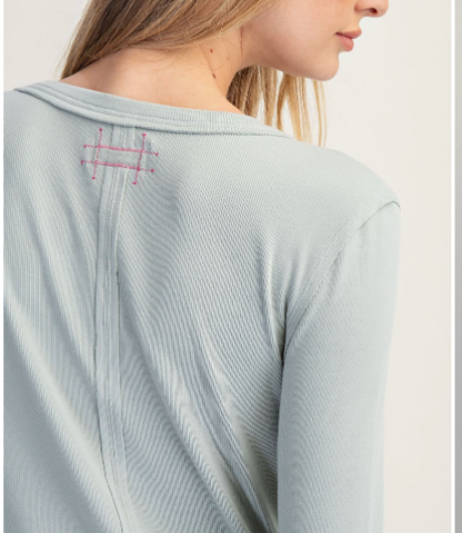 Henley Button Top