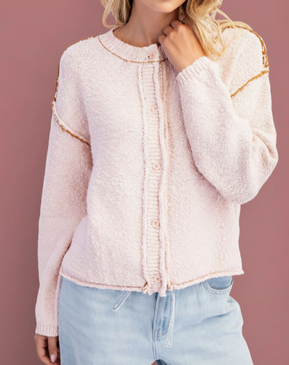 Stephanie Contrast Stitch Cardigan