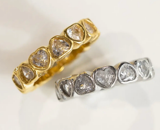 Rynlee Crystal Heart Ring