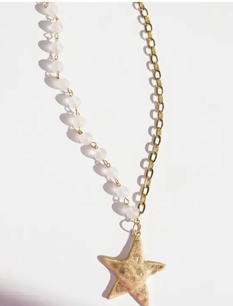 Starry Beaded Chain Necklace