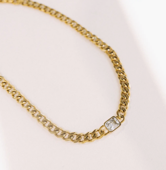 Claire Cuban Chain Necklace