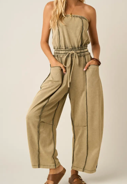 Sarah Mineral Wash Jumpsuit