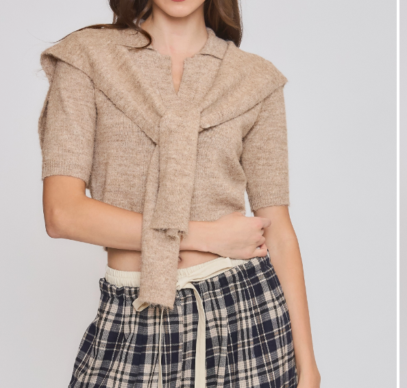 Amelia Sweater with Accent Tie