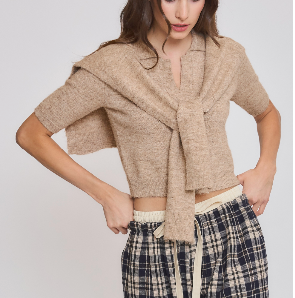 Amelia Sweater with Accent Tie