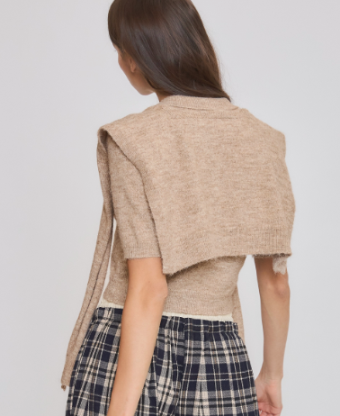 Amelia Sweater with Accent Tie