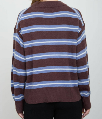 Paula Stripe Crew Neck Pullover