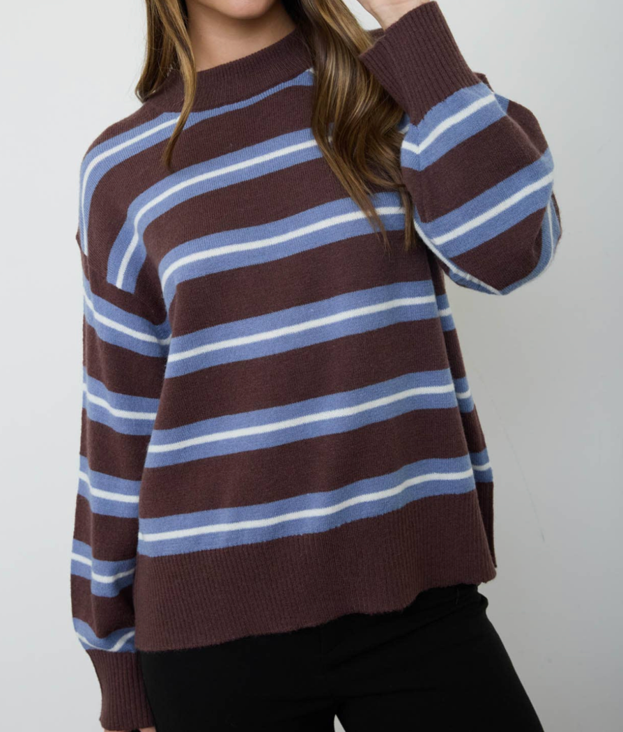 Paula Stripe Crew Neck Pullover